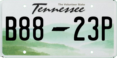 TN license plate B8823P