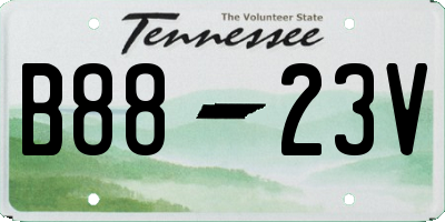 TN license plate B8823V
