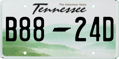 TN license plate B8824D