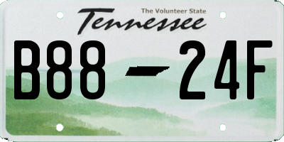 TN license plate B8824F