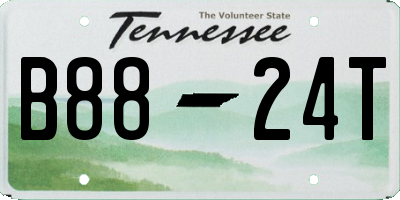 TN license plate B8824T