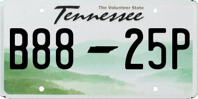 TN license plate B8825P