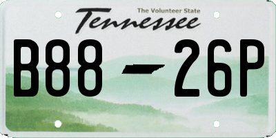 TN license plate B8826P