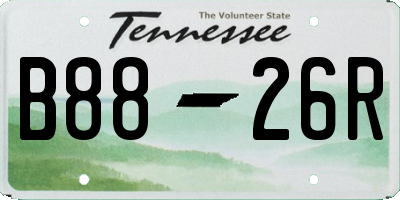 TN license plate B8826R