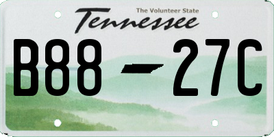 TN license plate B8827C