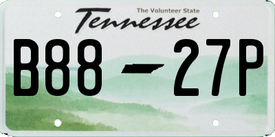 TN license plate B8827P