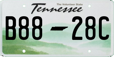 TN license plate B8828C