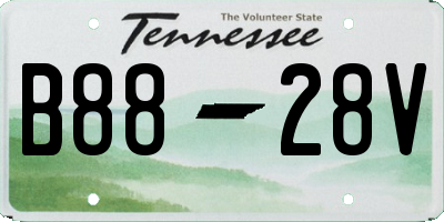 TN license plate B8828V