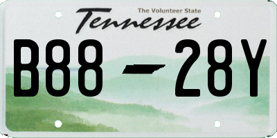 TN license plate B8828Y
