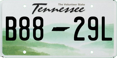TN license plate B8829L