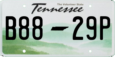 TN license plate B8829P