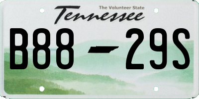 TN license plate B8829S