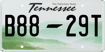 TN license plate B8829T