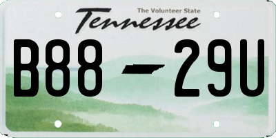 TN license plate B8829U