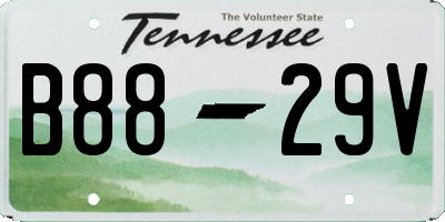 TN license plate B8829V