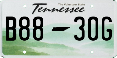 TN license plate B8830G