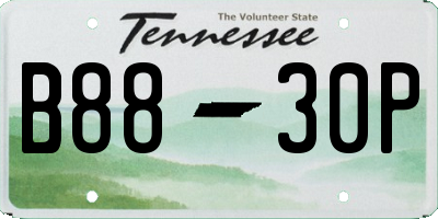 TN license plate B8830P