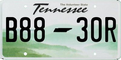 TN license plate B8830R