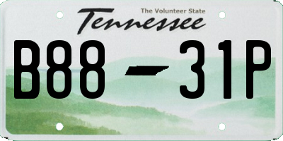 TN license plate B8831P