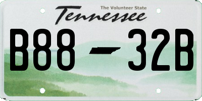 TN license plate B8832B