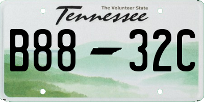 TN license plate B8832C