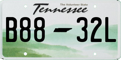 TN license plate B8832L