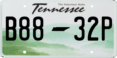 TN license plate B8832P