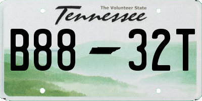 TN license plate B8832T