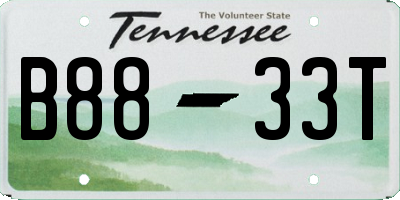 TN license plate B8833T