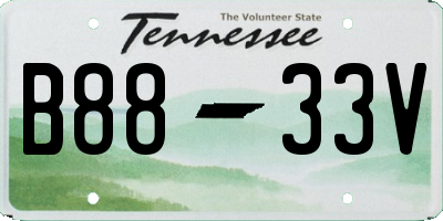 TN license plate B8833V