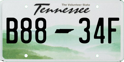 TN license plate B8834F