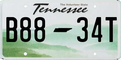 TN license plate B8834T