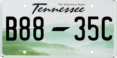 TN license plate B8835C