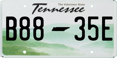 TN license plate B8835E