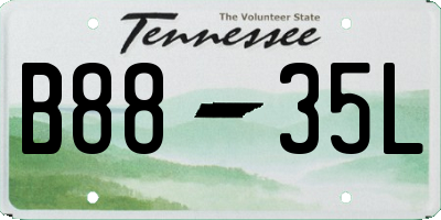 TN license plate B8835L