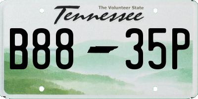 TN license plate B8835P