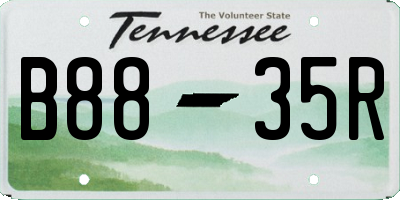 TN license plate B8835R