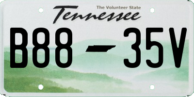 TN license plate B8835V
