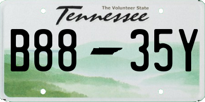 TN license plate B8835Y