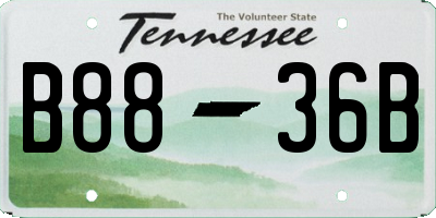 TN license plate B8836B
