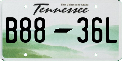 TN license plate B8836L