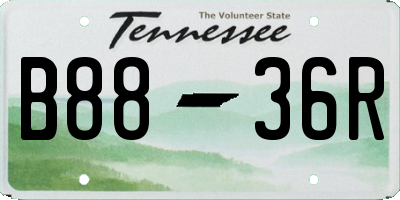TN license plate B8836R