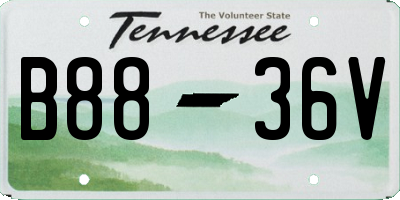TN license plate B8836V