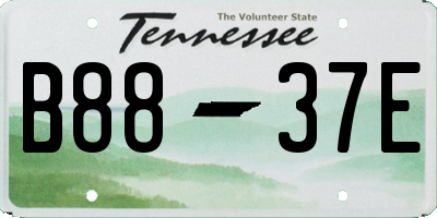 TN license plate B8837E