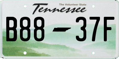 TN license plate B8837F
