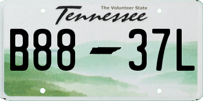 TN license plate B8837L