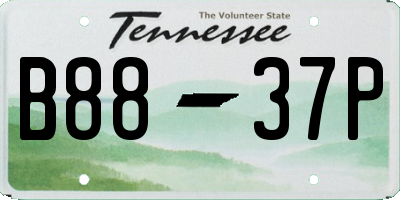 TN license plate B8837P