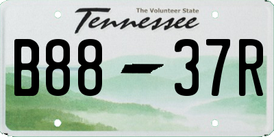 TN license plate B8837R