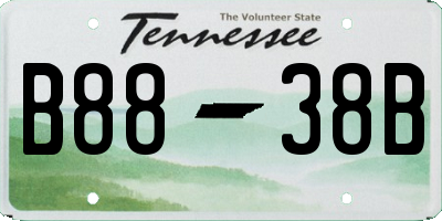TN license plate B8838B