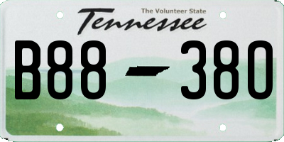 TN license plate B8838O